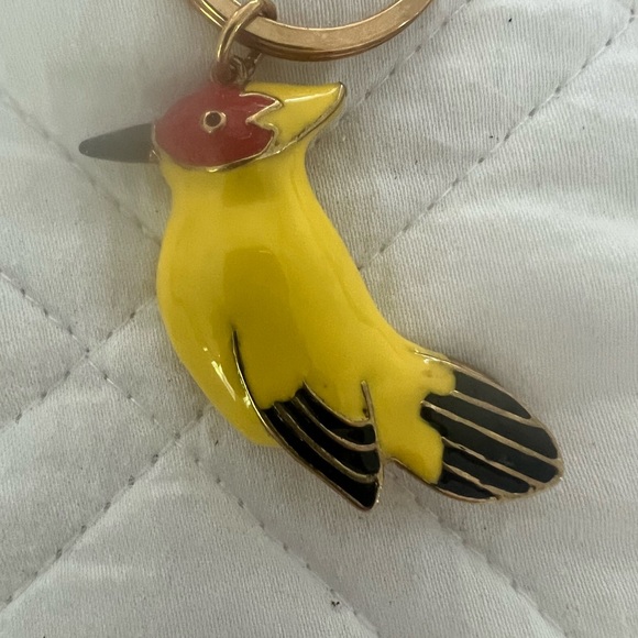 J Crew Enameled Bird Key Ring - Picture 3 of 6